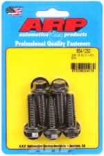 "3/8""-16 x 1.250 hex 7/16 wrenching black oxide bolts"(5pcs - Image 2