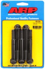 "7/16""-14 X 3.250 hex 1/2 wrenching black oxide bolts" 5pcs - Image 2