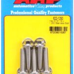 "5/16""-18 x 1.250 hex SS bolts"