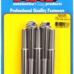 "7/16""-14 X 3.250 hex 1/2 wrenching SS bolts" (5pcs)