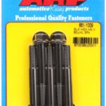 M8 x 1.25 x 60 hex black oxide bolts (5pcs)