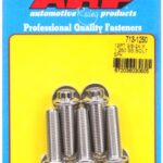 "3/8""-24 x 1.250 12pt SS bolts" (5pcs)
