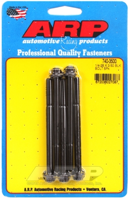 6ACB34DE-5697-B881-6B1C-515BE5F3B397 "1/4""-28 x 3.500 12pt black oxide bolts" (5pcs) - Image 1