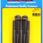 "3/8""-16 x 2.750 hex 7/16 wrenching black oxide bolts"(5pcs