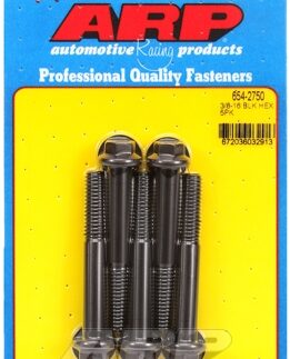 "3/8""-16 x 2.750 hex 7/16 wrenching black oxide bolts"(5pcs
