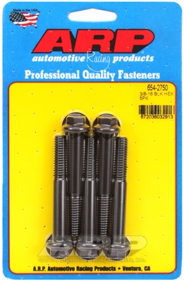 6C8EA8CD-4435-6574-313C-D0C71D269744 "3/8""-16 x 2.750 hex 7/16 wrenching black oxide bolts"(5pcs - Image 1