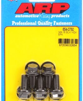 "3/8""-16 x 0.750 hex 7/16 wrenching black oxide bolts"(5pcs