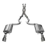 Corsa Cat-Back 3.0" Dual Rear Single 4.5" Mustang 5.0 15-17