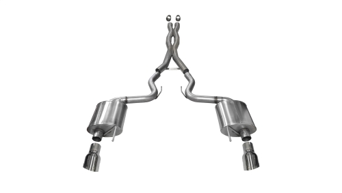 6DD57C59-10A4-1371-042A-39F5BA1E2790 Corsa Cat-Back 3.0" Dual Rear Single 4.5" Mustang 5.0 15-17 - Image 1