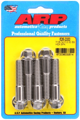 6ED2B944-8A75-45CE-CD1B-18BD07B55EB9 "7/16""-14 X 2.000 hex SS bolts" (5pcs) - Image 1