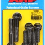 Big block Chrysler bellhousing bolt kit - Black Oxide Hex