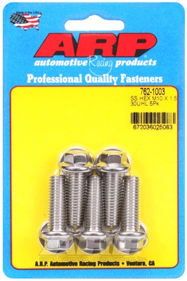 6FB4C98C-C122-7A99-EED7-476E92B62C5D M10 x 1.50 x 30 hex SS bolts (5pcs) - Image 1