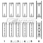 King Main Bearing Shell Ford/Volvo 2.5L 5-cyl