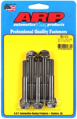 70AF9B80-0B1F-2E9A-87C4-8F8D9BD74108 ARP M10 x 1.50 x 65 hex black oxide bolts - Image 1