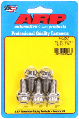 70E34C99-B69F-C96B-FDF9-6C542DB8ADB6 "3/8""-24 x .750 12pt 7/16 wrenching SS bolts" (5pcs) - Image 1