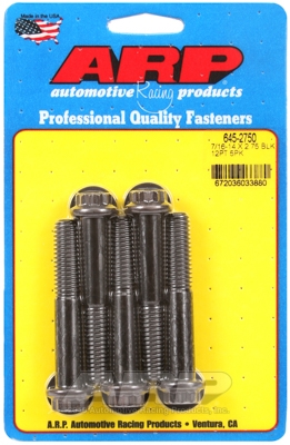 71342976-8613-23DC-2C3A-E1B64A0988DB "7/16""-14 X 2.750 12pt 1/2 wrenching black oxide bolts"5pcs - Image 1