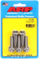 "3/8""-24 x 1.250 12pt 7/16 wrenching SS bolts" (5pcs) - Image 2