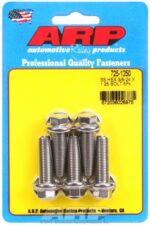 "3/8""-24 x 1.250 hex 7/16 wrenching SS bolts" (5pcs) - Image 2