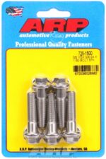 "3/8""-24 x 1.500 hex 7/16 wrenching SS bolts" (5pcs) - Image 2