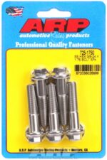 "3/8""-24 x 1.750 hex 7/16 wrenching SS bolts" (5pcs) - Image 2