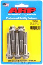 "3/8""-24 x 2.000 hex 7/16 wrenching SS bolts" (5pcs) - Image 2