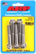 "3/8""-24 x 2.250 hex 7/16 wrenching SS bolts" (5pcs) - Image 2