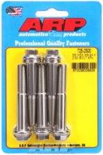 "3/8""-24 x 2.500 hex 7/16 wrenching SS bolts" (5pcs) - Image 2