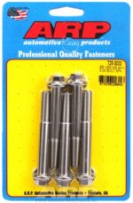 "3/8""-24 x 3.000 hex 7/16 wrenching SS bolts" (5pcs) - Image 2