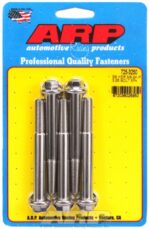 "3/8""-24 x 3.250 hex 7/16 wrenching SS bolts" (5pcs) - Image 2
