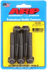 "3/8""-24 x 2.250 12pt 7/16 wrenching black oxide bolts"5pcs - Image 2