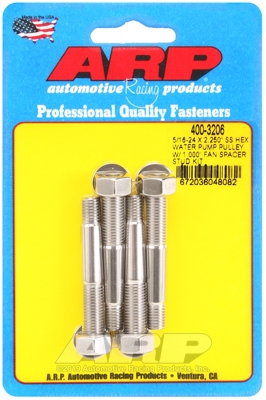 75149CEE-EC97-633D-B151-4A858A942738 ARP 5/16-24x2.250 SS hex WP pulley w/ 1.000" fan spcr stud - Image 1