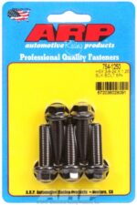 "3/8""-24 x 1.250 hex 7/16 wrenching black oxide bolts" 5pcs - Image 2