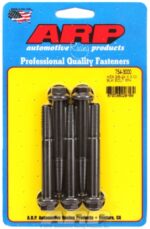 "3/8""-24 x 3.000 hex 7/16 wrenching black oxide bolts" 5pcs - Image 2