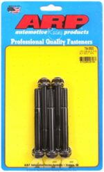 "3/8""-24 x 3.500 hex 7/16 wrenching black oxide bolts" 5pcs - Image 2