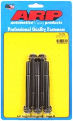 "3/8""-24 x 3.750 hex 7/16 wrenching black oxide bolts" 5pcs - Image 2