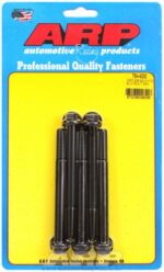"3/8""-24 x 4.000 hex 7/16 wrenching black oxide bolts" 5pcs - Image 2
