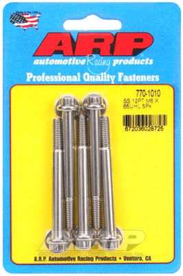 755DB70D-9FAF-FB88-A9A4-2329EE6F1B24 M6 x 1.00 x 65 12pt SS bolts (5pcs) - Image 1