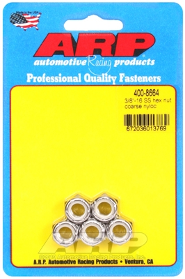 757B5E57-42C6-A70F-6B59-561BE6EA8014 "3/8""-16 SS coarse nyloc hex nut kit" (5pcs) - Image 1