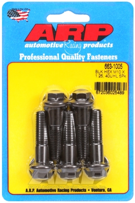 75876E70-8837-336D-652D-34D86223D731 ARP M10 x 1.25 x 40 hex black oxide bolts (5pcs) - Image 1