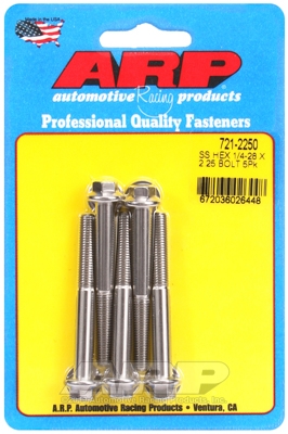 76B07A79-4BC9-F158-B565-3F629BB444DF "1/4""-28 x 2.250 hex SS bolts" (5pcs) - Image 1