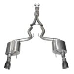 Corsa Cat-Back 3.0" Dual Rear Single 4.5" Mustang 5.0 15-17