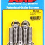 "7/16""-14 X 1.500 hex SS bolts" (5pcs)