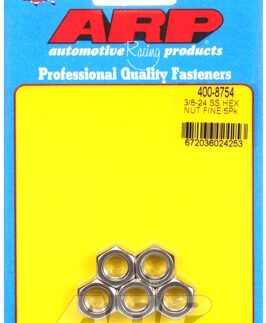"3/8"" -24 SS fine hex nut kit" (5pcs)