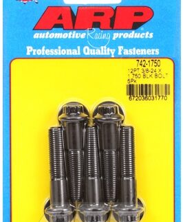 "3/8""-24 x 1.750 12pt black oxide bolts" (5pcs)