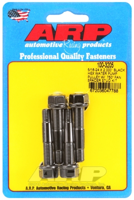 7A84CC12-F562-3050-E50A-462DE92B71F5 ARP 5/16-24x2.000 black hex WP pulley w/.750" fan spcr stud - Image 1