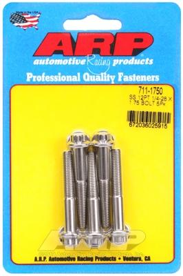 7E20D3E1-F697-FF79-1467-9446E81CF20D "1/4""-28 x 1.750 12pt SS bolts" (5pcs) - Image 1
