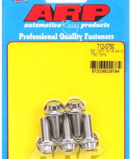"5/16""-24 x .750 12pt SS bolts" (5pcs)