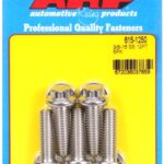 "3/8""-16 x 1.250 12pt 7/16 wrenching SS bolts" (5pcs)