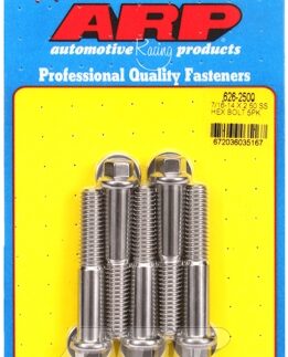 "7/16""-14 X 2.500 hex SS bolts" (5pcs)