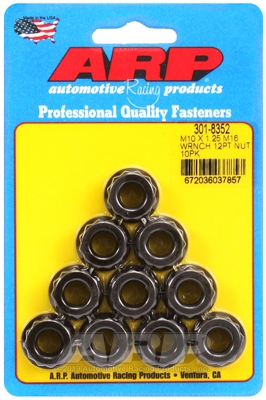82A4637E-A090-872D-FAB5-8556E4CC1A17 ARP M10x1.25 M16 Socket 12pt. Nut Kit (10 Pc.) - Image 1